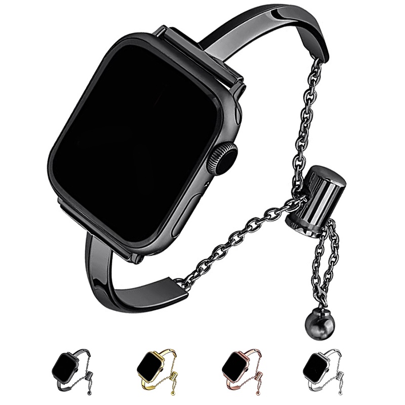 不銹鋼錶帶金屬錶帶兼容 Apple Watch Series Ultra 2/Ultra/9/8/7/6/5/4/3/2