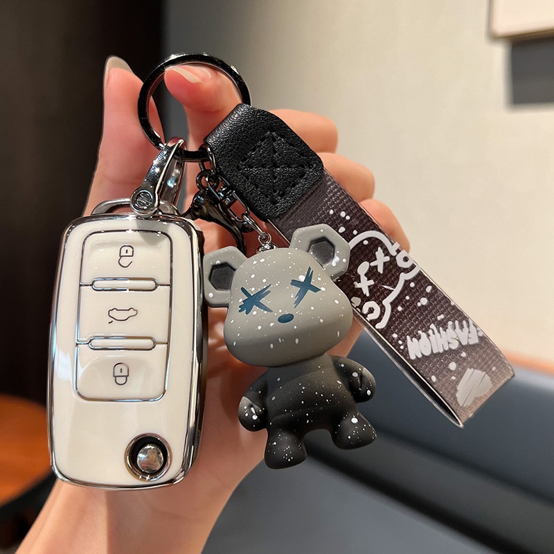 斯柯達Skoda Octavia karoq Fabia Yeti Superb kamiq鑰匙保護膠套 鑰匙包 鑰匙圈