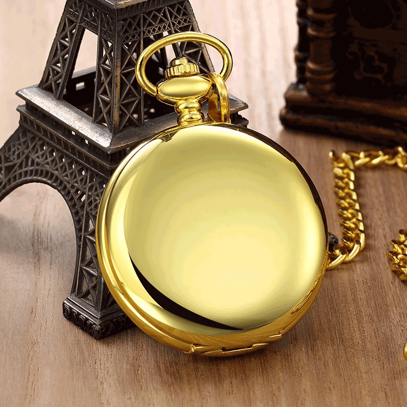 鎢鋼拋光復古翻蓋大號懷錶阿拉伯數字古董禮品手錶復古懷錶