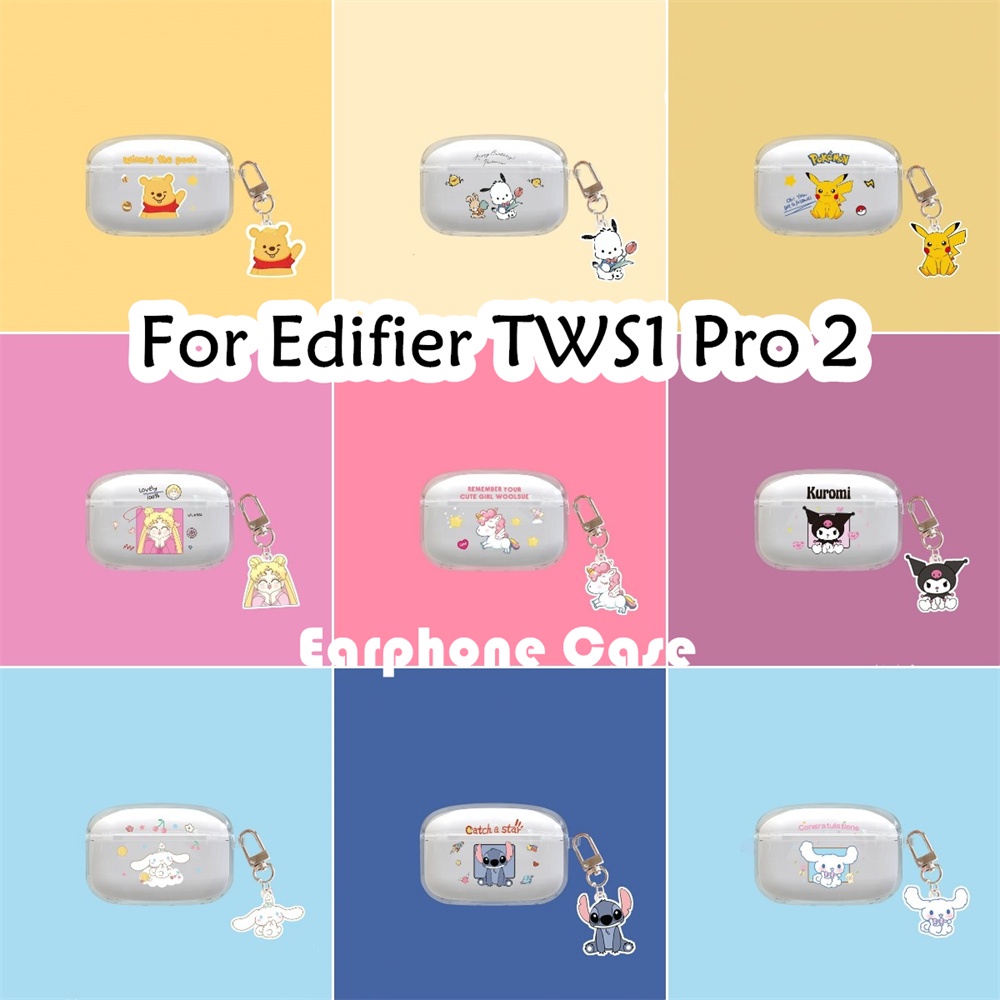 EDIFIER 【現貨】漫步者TWS1 Pro 2 Case透明卡通圖案軟矽膠耳機套外殼保護套