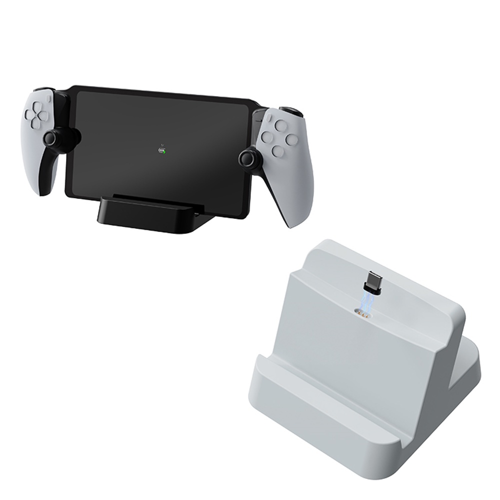 適用於 PS5 傳送門黑色/白色充電底座的 PlayStation Portal 控制台充電器