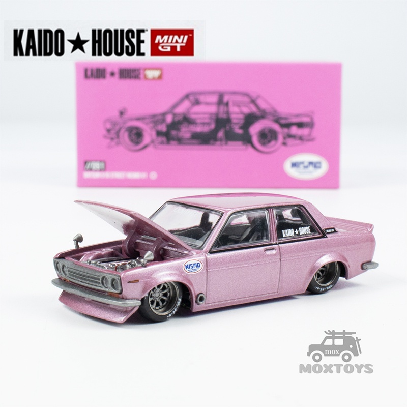 Kaido House x MINI GT 1:64 Datsun 510 Street KAIDO GT V1 粉色壓