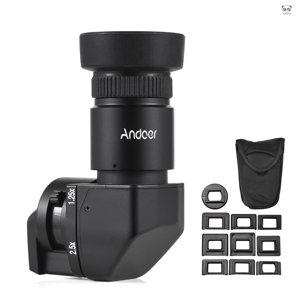 Andoer 相機取景器 支持1.25X和2.5X放大 配10個轉接器 適配佳能 尼康 賓得 奧林巴斯 徠卡 富士單眼相