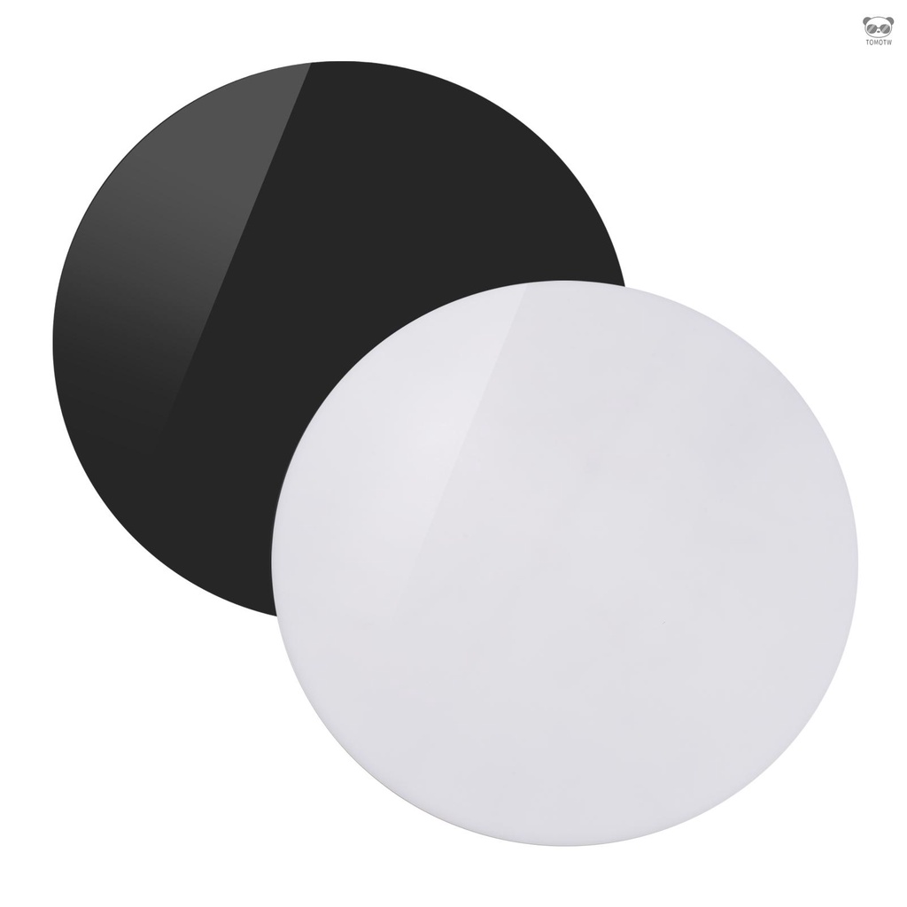 30X30cm 圓形倒影板 亞克力材質 攝影反光板 倒影板 適用於靜物拍攝  黑色+白色