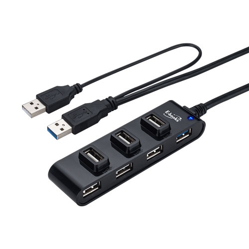 E-books 中景 H21 長線型 USB 3.2 獨立電源 7孔 集線器