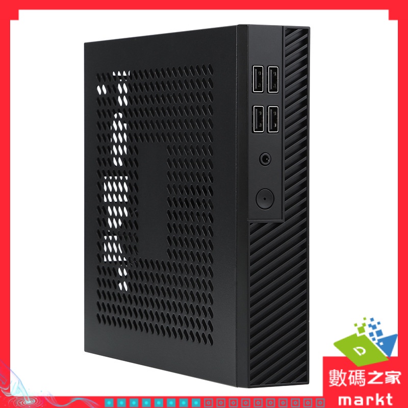 【現貨 需宅配】電腦機箱 SKTC全新DX01薄款半高thin mini itx臺式電腦迷你機箱可背掛VESA