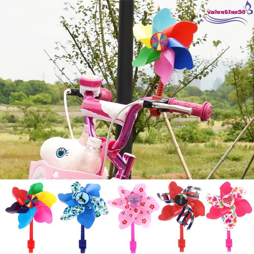 VALENTINE兒童自行車風車自行車裝潢彩色風車嬰兒車風車兒童自行車三輪車風車自行車車把銷輪