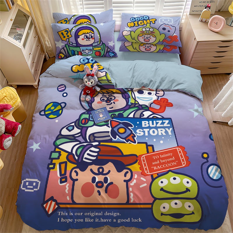 玩具總動員床包  巴斯光年床包組 床包三件組四件組 雙人單人兒童卡通床包組 迪士尼床包組