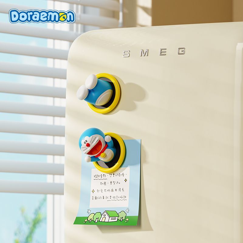 ROCK哆啦a夢冰箱貼 磁吸式個性3d立體可愛創意裝飾冰箱磁吸貼