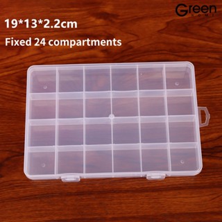[精品小屋]24格漁具首飾整理收納盒藥品文具包裝盒透明塑膠盒
