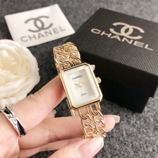 香奈兒新款方形女士石英機芯手鍊錶帶時尚手錶