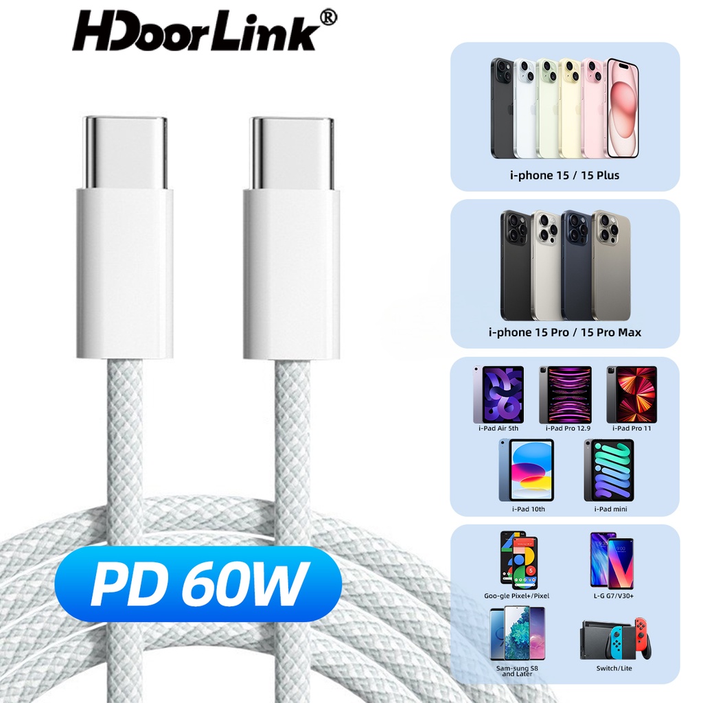 Hdoorlink PD 60W Type C 快速充電線 傳輸線 手機充電線 適用於小米三星華為 Oppo