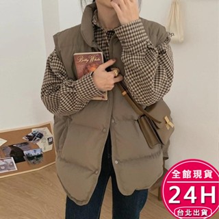 【梨卡】女裝 背心 外套 鋪棉背心 麵包背心 背心外套 冬天背心 保暖背心 冬天衣服 FR0969【現貨24H】