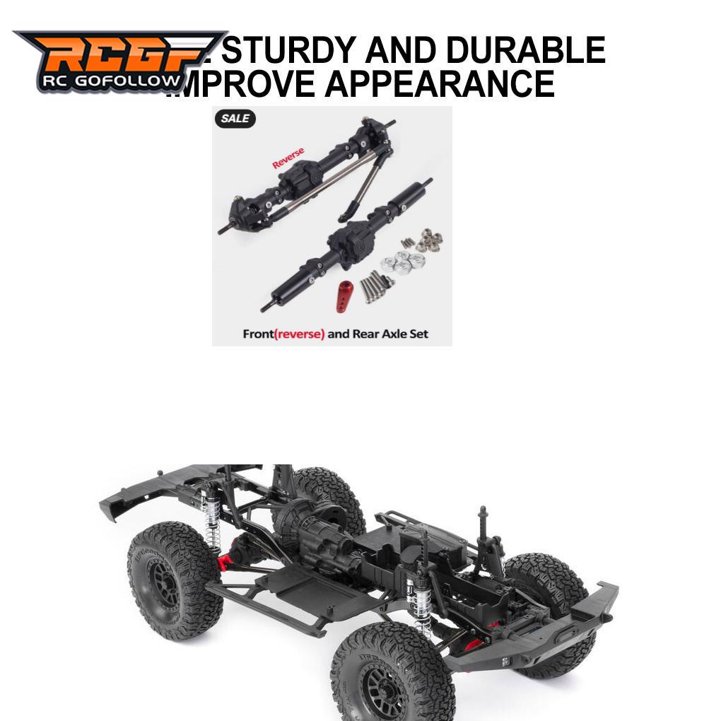 AXIAL Rcgofollow 前後橋 RC 汽車零件完整的 RC 前後橋適用於 1/10 軸向 SCX10 履帶式