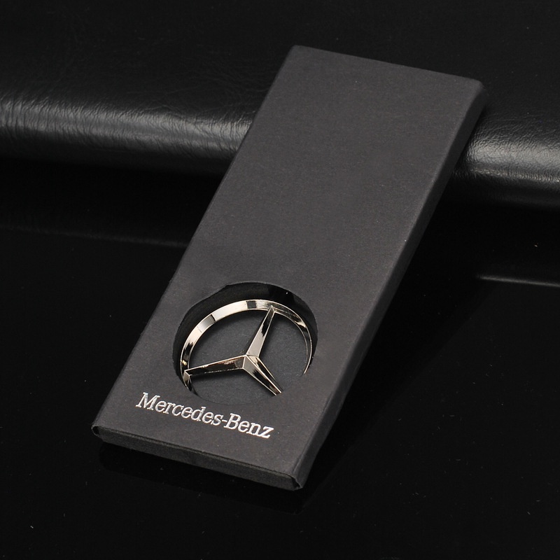 BENZ金屬鏤空LOGO鑰匙扣S400 S450 S500 E260 E300鑰匙裝飾吊飾
