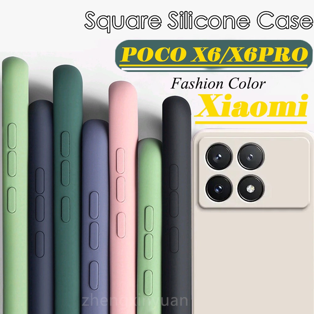 Poco X6PRO 方形液體矽膠軟殼 Redmi k70 Pro k70pro k70E 相機保護軟防震蓋