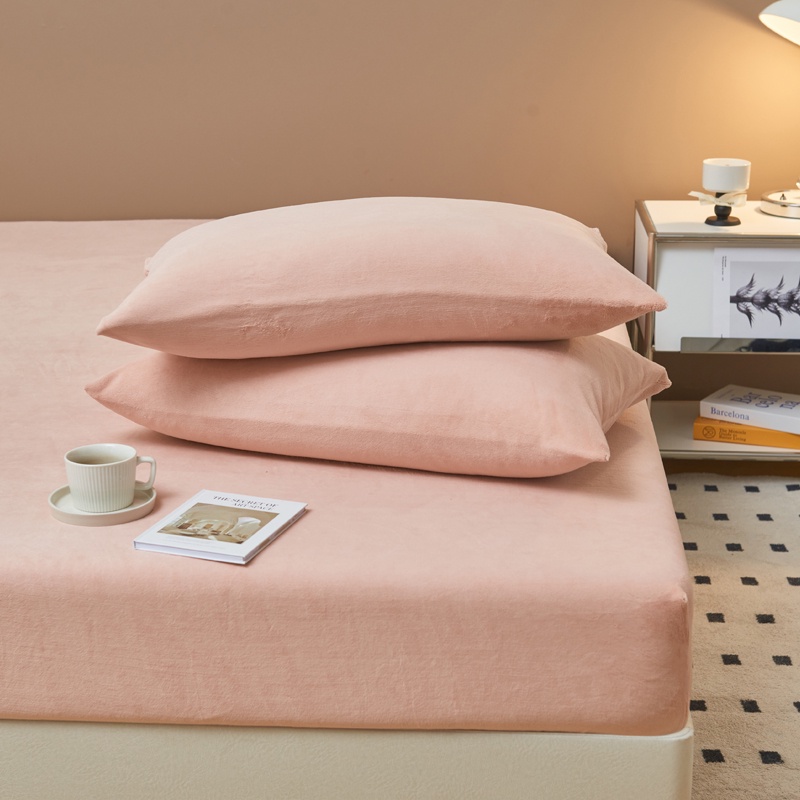 10色 尺寸齊全 素色牛奶絨床包 單人床單 加厚法蘭絨床包 雙人 加大床包 冬季暖絨床包 6*7床包 特大床包