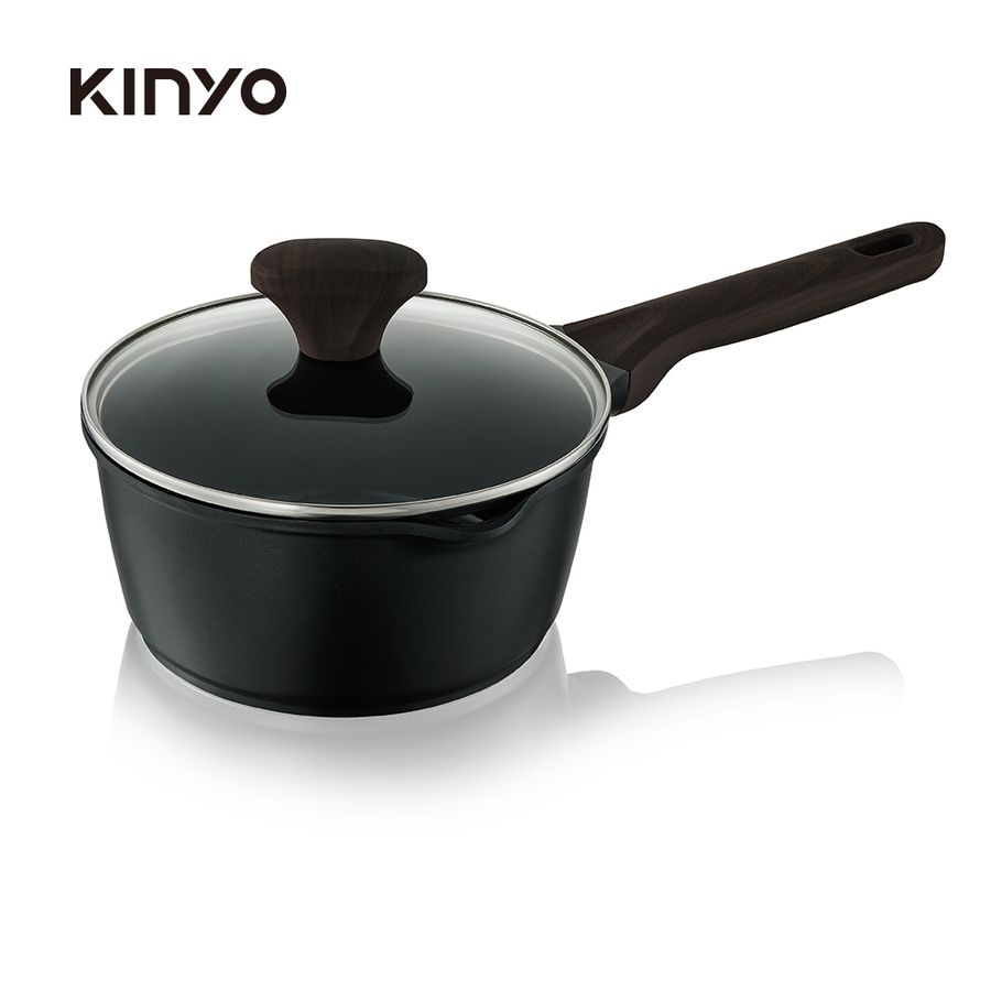 KINYO PO-2430B陶瓷不沾牛奶鍋/ 20cm/ 黑 eslite誠品