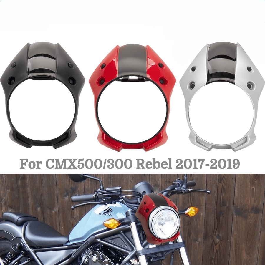 HONDA 摩托車前大燈整流罩罩罩前叉安裝擋風玻璃適用於本田 Rebel CMX 500 CMX 300 配件 2017