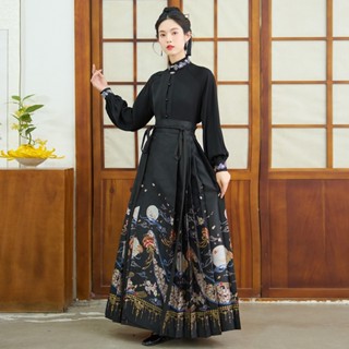【桃喜Rich現貨】大碼織金馬面裙系列 鳳凰織金馬面裙 改良漢服女 原創飛機袖 新中式 國風日常 顯瘦漢服 漢元素