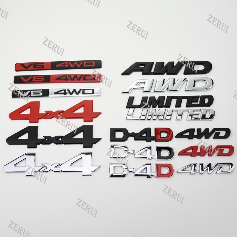 豐田 Zr 適用於 3D 汽車標誌貼紙鋅合金 V6 4WD AWD D4D 4X4 LIMITED Logo 適用於 T