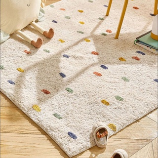 小清新仿羊絨客廳地毯兒童房爬行毯家用少女心沙發茶几毯