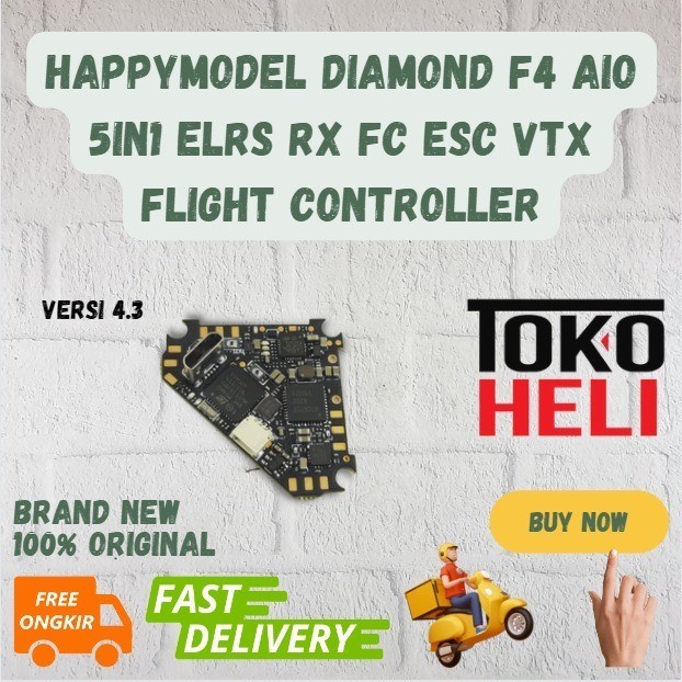 Happymodel 鑽石 F4 AIO 5IN1 ELRS RX FC ESC VTX 飛控