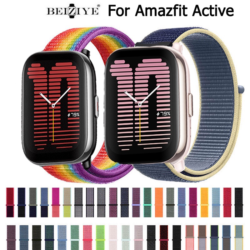 Amazfit Active尼龍錶帶 華米手錶active錶帶 運動錶帶 amazfit active錶帶 運動手錶腕帶