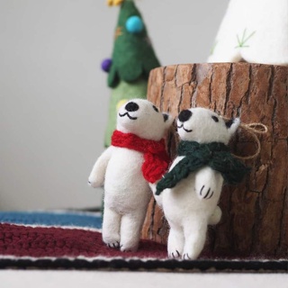 Little Matter重要的小事聖誕吊飾/ 圍圍巾的小北極熊/ 紅圍巾 eslite誠品