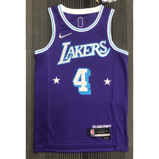 熱賣球衣 2022 3款NBA球衣洛杉磯湖人隊4#RONDO 75週年紫色籃球球衣