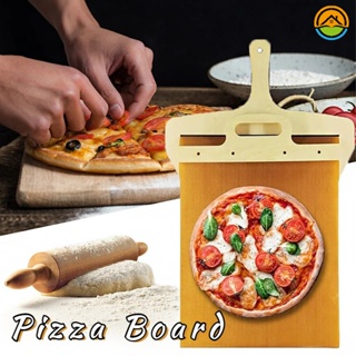 1 件裝木柄滑動披薩皮板/廚房披薩轉移托盤麵包烘焙工具