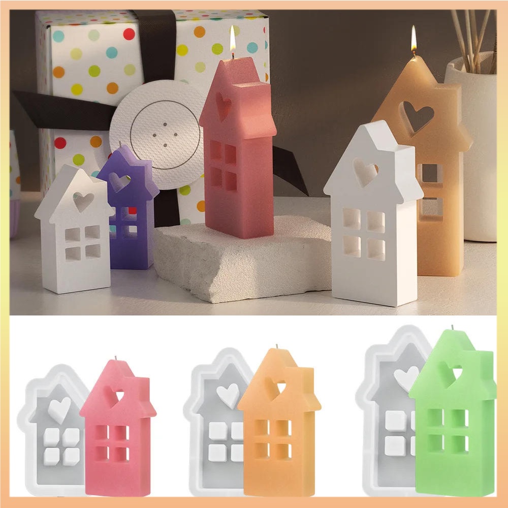 家居屋形矽膠模具愛屋石膏水泥模具 DIY香薰蠟燭模具鑄造模具家居裝飾