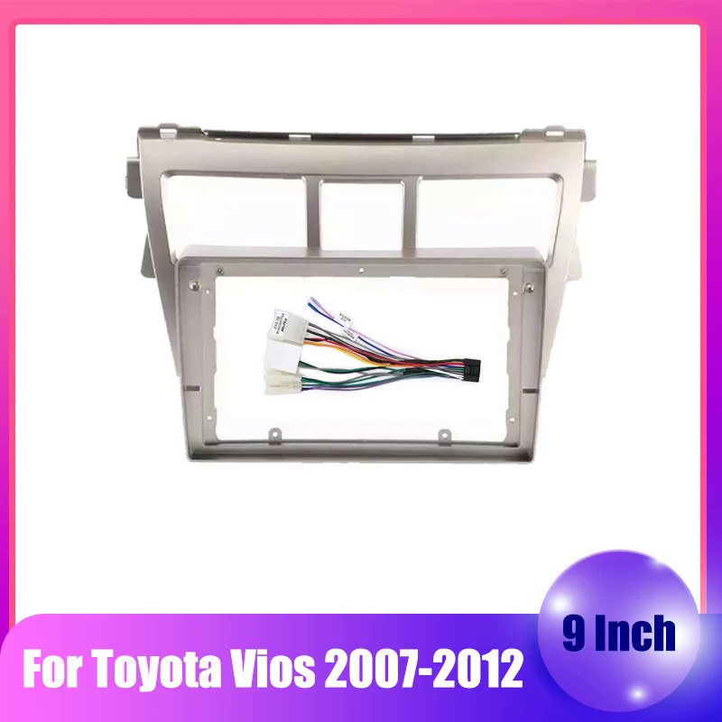 9 英寸汽車框架儀表板適用於豐田 Vios 2007-2012 Belta 2005 Yaris Sedan 2006