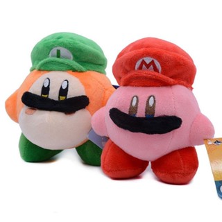 15cm日本 任天堂遊戲 星之卡比 Kirby 角色扮演馬裡奧Mario路易基鑰匙扣填充毛絨玩具公仔娃娃耶誕節禮物 ZD