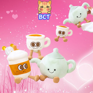 Bct卡哇伊咖啡杯茶杯毛絨玩具創意下午茶公仔軟毛絨公仔杯子公仔派對公仔家居裝飾可愛禮物送給朋友兒童伴侶公仔生日禮物