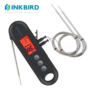 Inkbird IHT-2XP 即時讀取溫度計 LCD 數字食物溫度測量工具,帶 2 個探頭,用於燒烤廚房烹飪