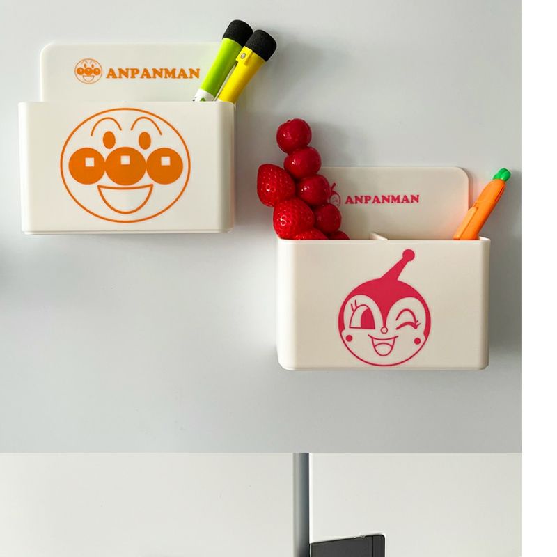 收納盒 冰箱 磁吸 簡約收納盒 冰箱貼磁吸 可愛卡通 麵包超人 創意裝飾 磁鐵 ins風 磁性貼