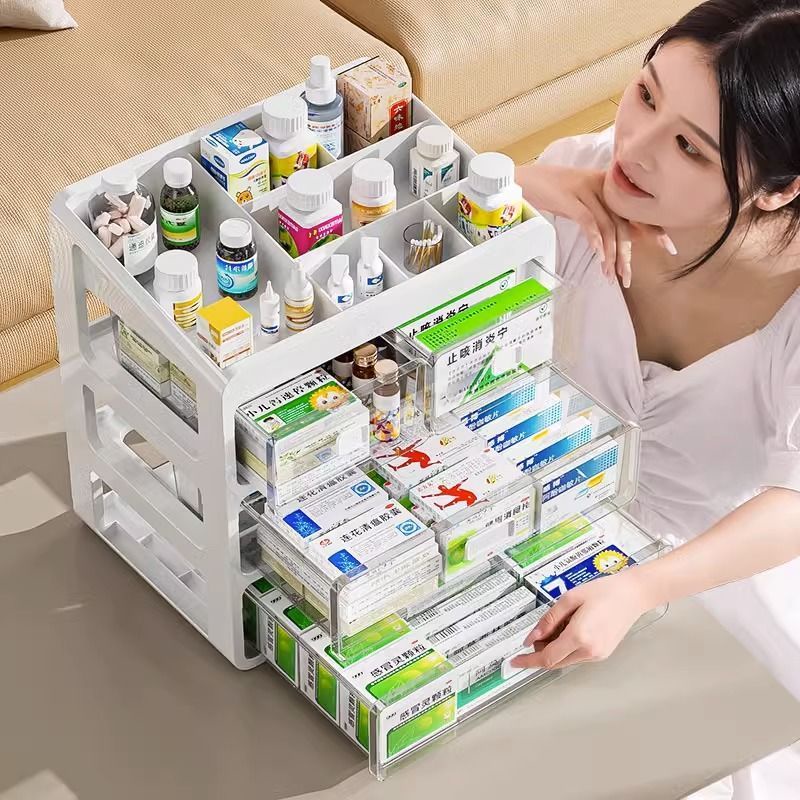醫藥箱 多層大容量透明抽屜式藥箱藥物醫療箱 應急藥品收納盒子