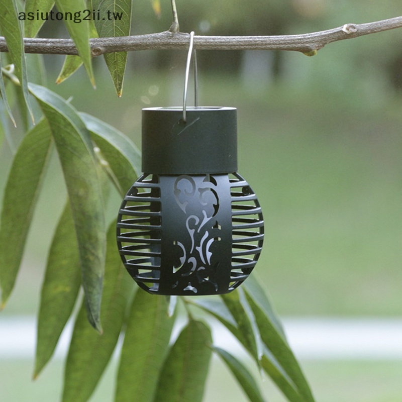 [asiutong2ii] 1 件 LED 太陽能燈戶外花園燈防水閃爍火焰效果球太陽能燈掛燈庭院裝飾 [TW]