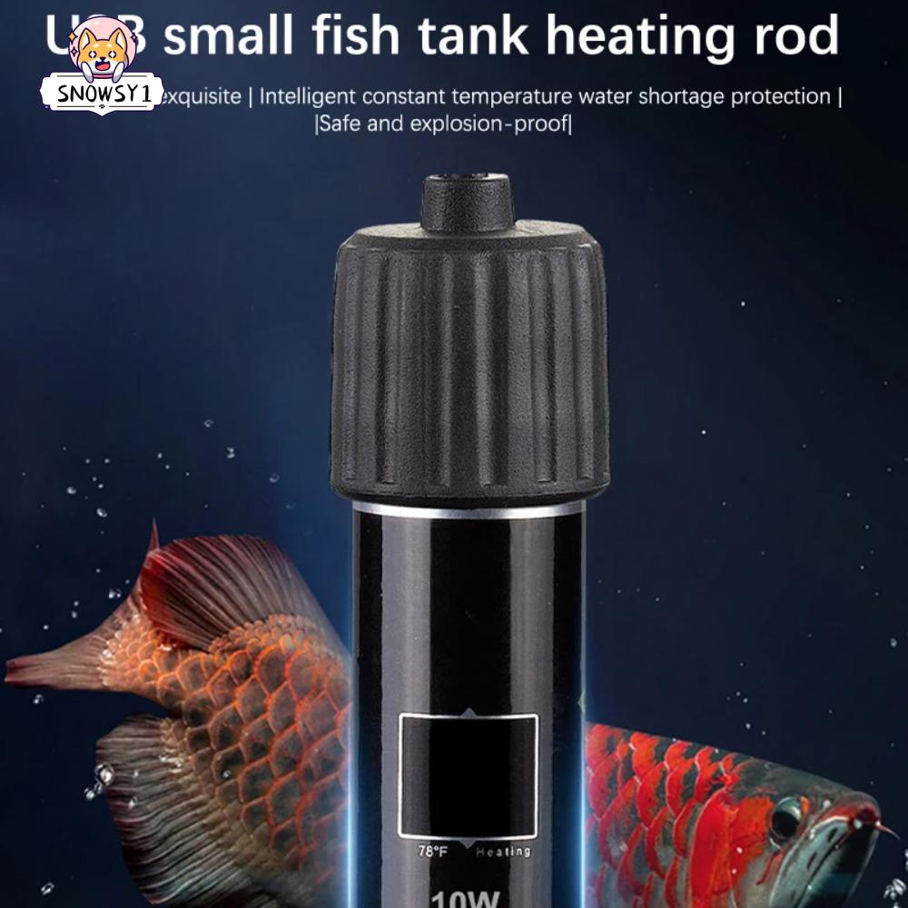 SNOWSY1恆溫加熱器,USB26°C恆溫迷你水族館加熱棒,防爆10W小型魚缸潛水式恆溫加熱器