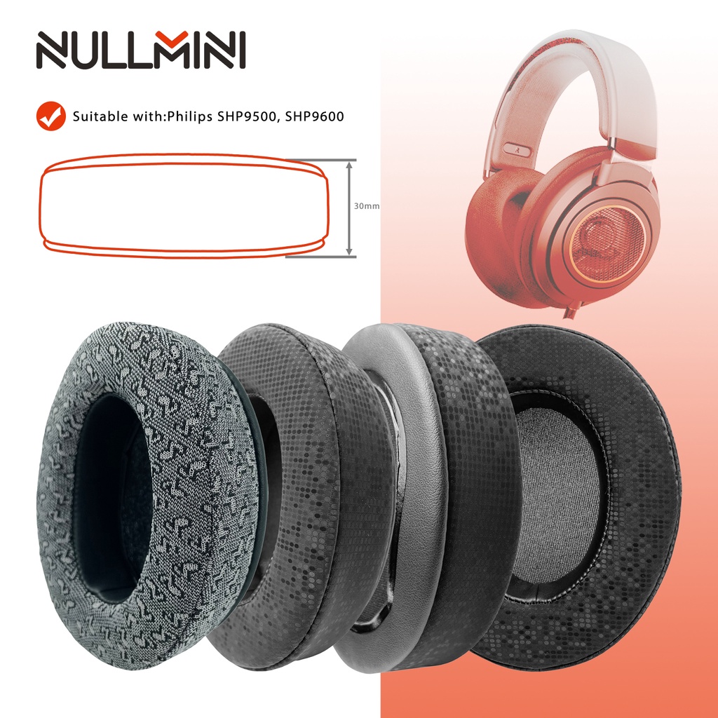 Nullmini 替換耳墊適用於飛利浦 SHP9500、SHP9600 耳機耳墊耳罩耳機