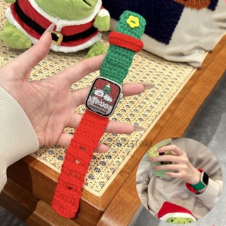 新品S10 可愛毛線針織錶帶 適用於 Apple watch S9 8 7 6 SE 蘋果錶帶 41 45mm 毛呢錶帶