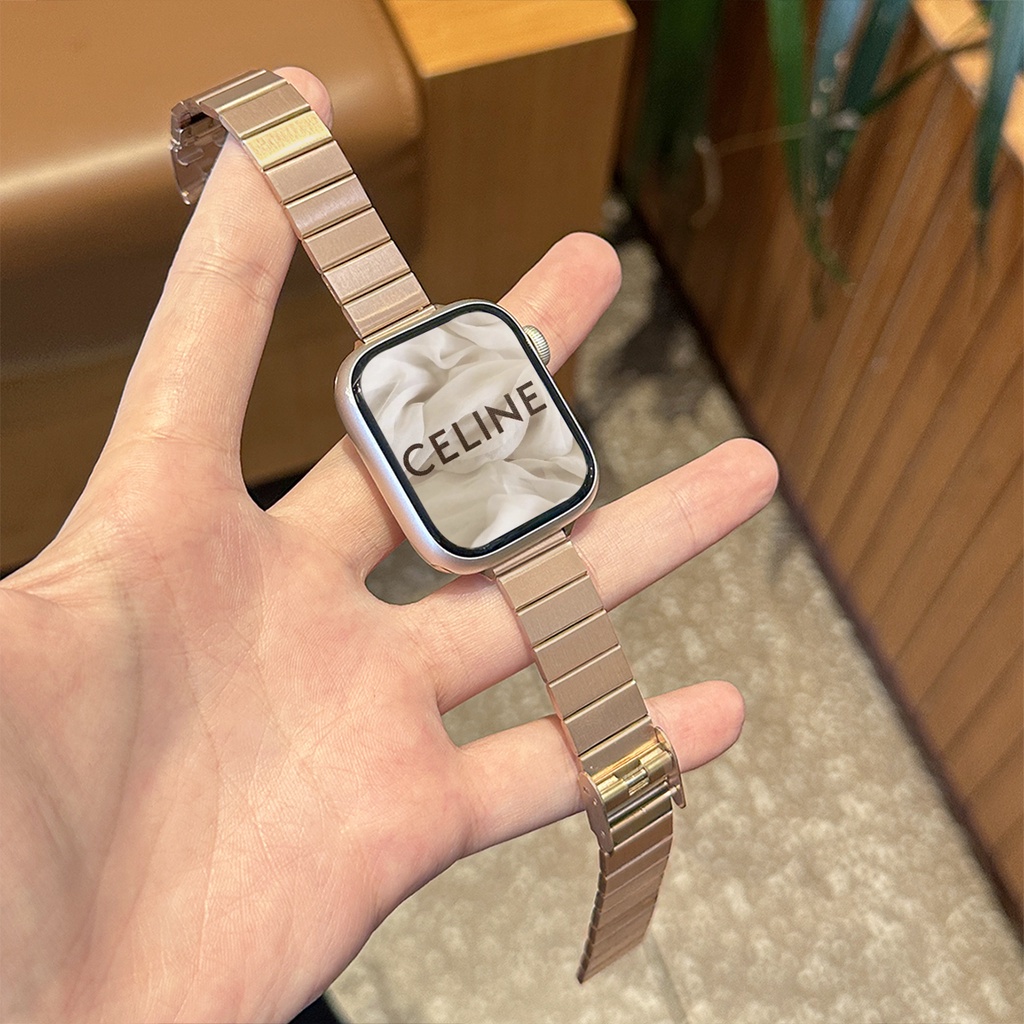 女士金屬錶帶適用於 Apple Watch 45 毫米系列 8 7 SE 6 5 4 3 38/42 40 毫米 41