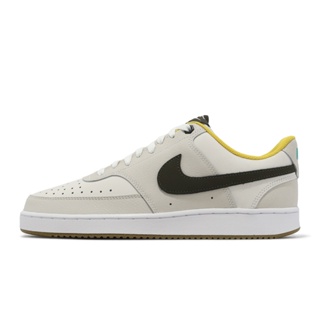 Nike 休閒鞋 Court Vision Low 米白 卡其 復古 男鞋 【ACS】 FV3630-131