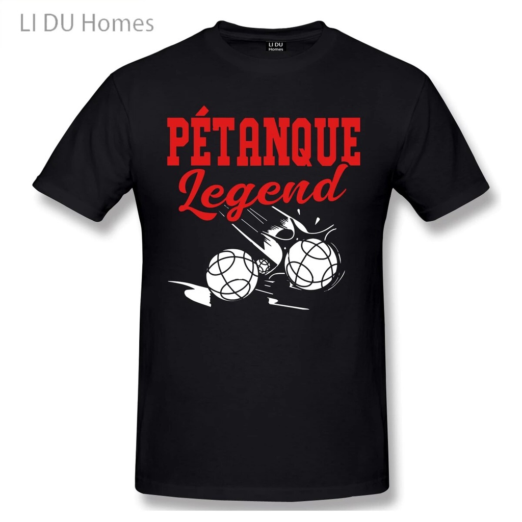 Lidu Petanque Legend Ball Game T 恤男士男士 T 恤棉質夏季 T 恤短袖圖案 T 恤 T