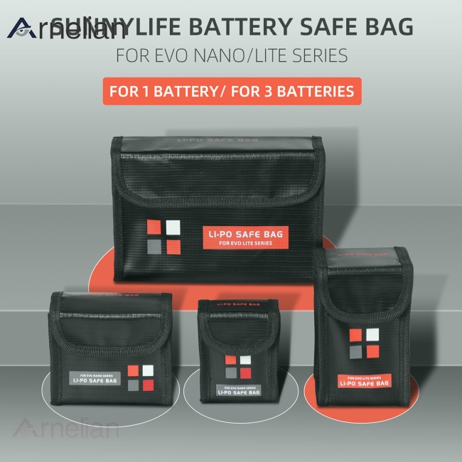 Arnelian電池安全收納袋阻燃防爆袋兼容道通evo Nano/lite系列