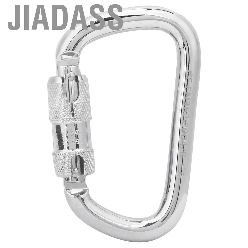 Jiadass 45KN 登山扣 D 型扣環鋼製攀岩夾環戶外鎖安全安全