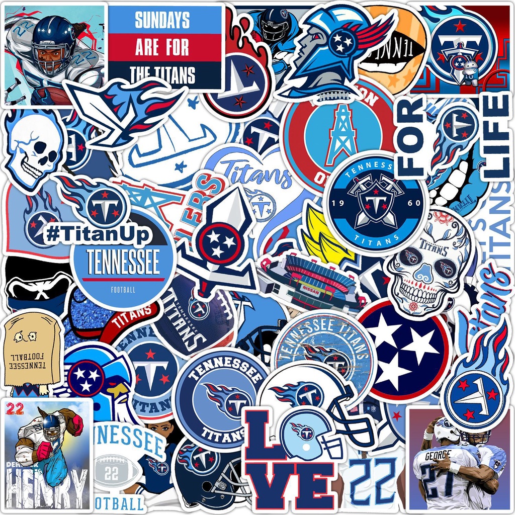 50 件 NFL Team Tennessee Titans 防水 PVC 貼紙