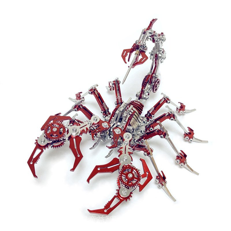 ♚限時熱賣♚鋼魔獸彩色蠍子王魔蠍3d金屬拼裝模型機械組裝手工拼圖高難度玩具