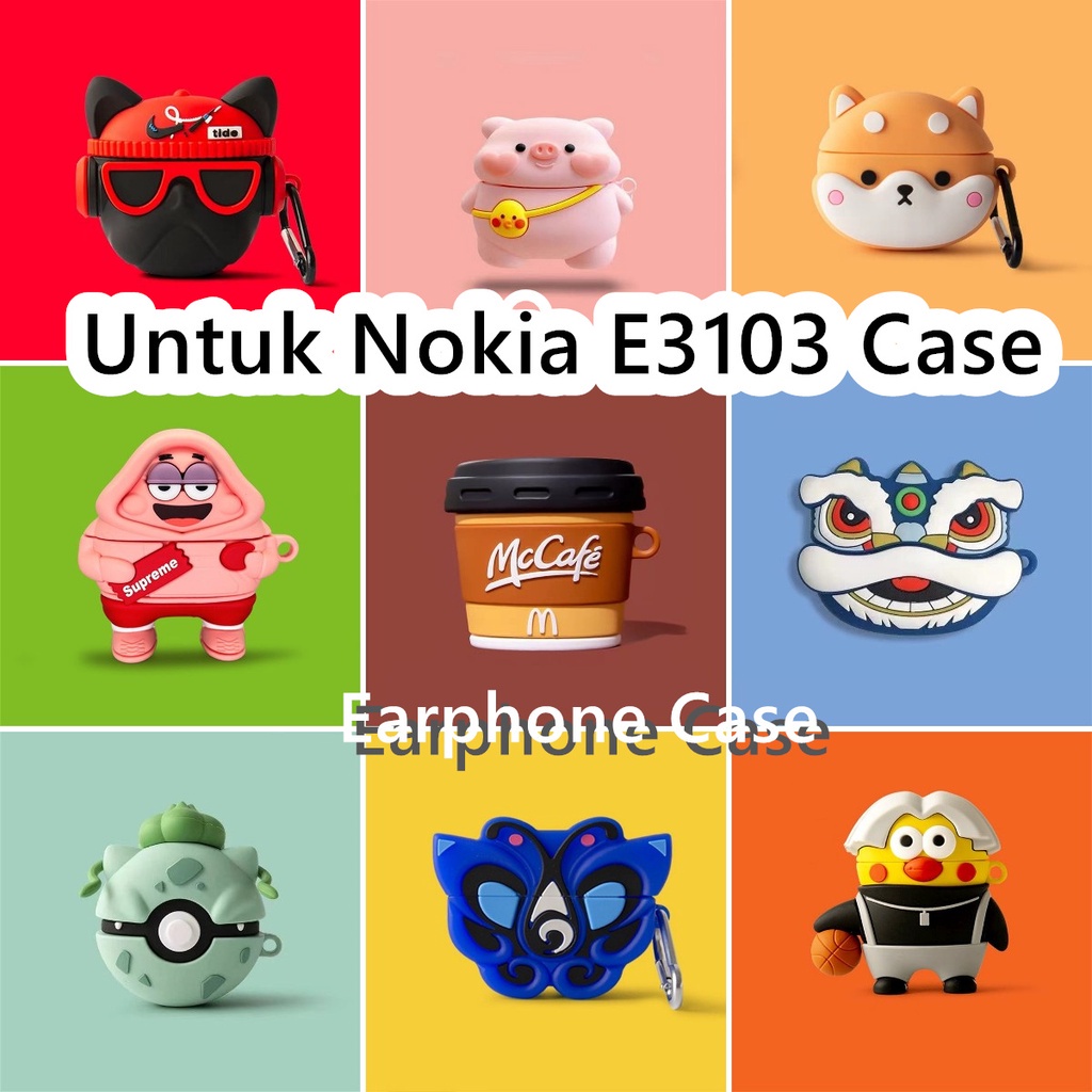 NOKIA 適用於諾基亞 E3103 保護套時尚卡通遊戲軟矽膠耳機保護套 NO.1